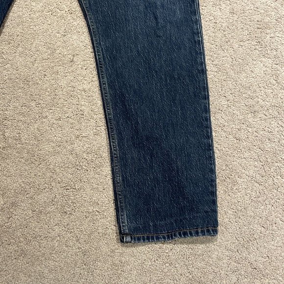 Levis 502 Jeans Men 40x30 (Tag: 40X34) Tapered Leg Regular Fit Denim Pants Blue - Picture 6 of 15
